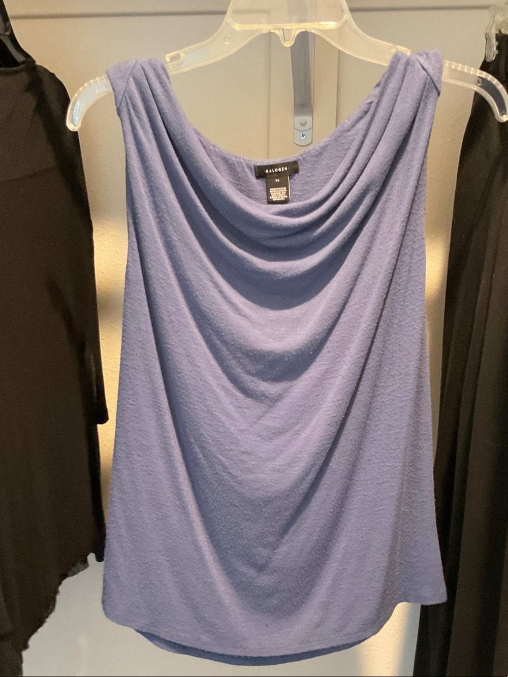 Halogen Draped Neck Sleeveless Camisole - Lavender Blue